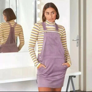 Adidas OG Women's Lilac Corduroy Suspenders Dress